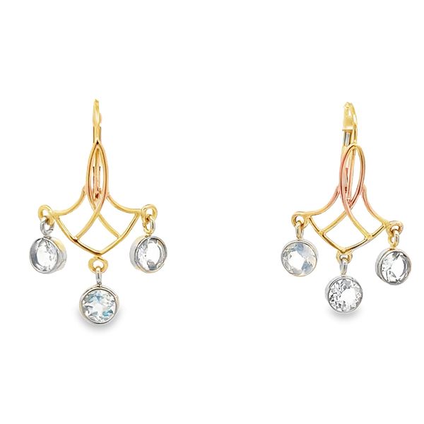 Estate - Moonstone Earrings Flora Gems Decatur, IL