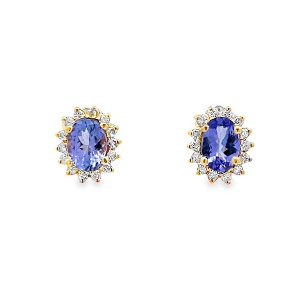 Estate - Tanzanite and Diamond Earrings Flora Gems Decatur, IL