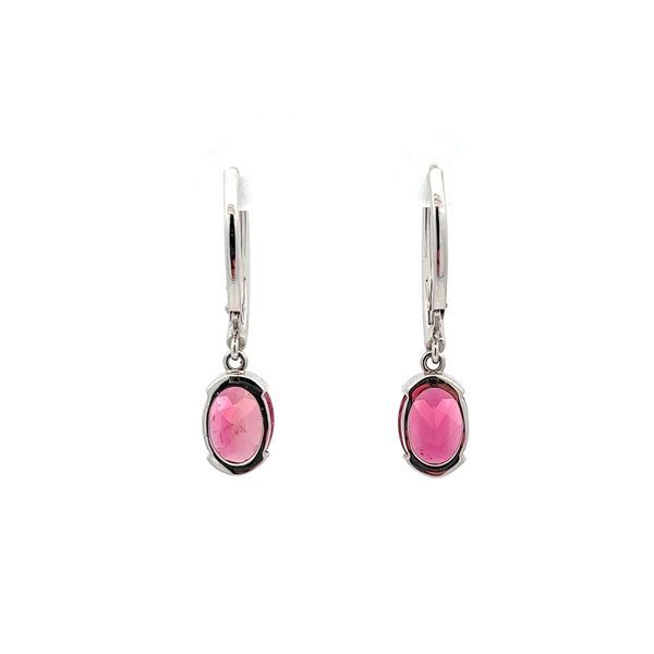 Estate - Pink Tourmaline and Diamond Earrings Image 3 Flora Gems Decatur, IL