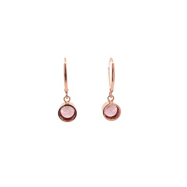 Estate - Pink Zircon Earrings Image 3 Flora Gems Decatur, IL