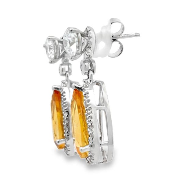 Estate - Citrine and Diamond Earring Jackets Image 2 Flora Gems Decatur, IL