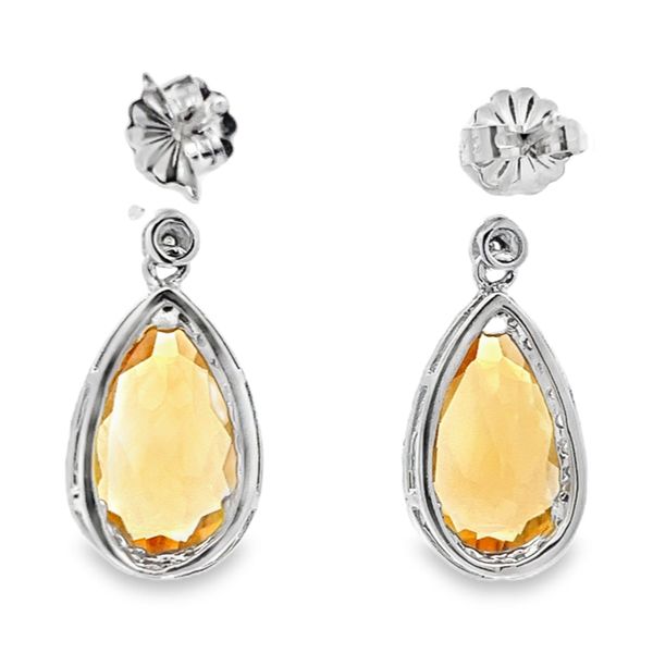 Estate - Citrine and Diamond Earring Jackets Image 3 Flora Gems Decatur, IL