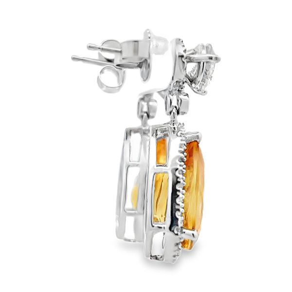 Estate - Citrine and Diamond Earring Jackets Image 4 Flora Gems Decatur, IL