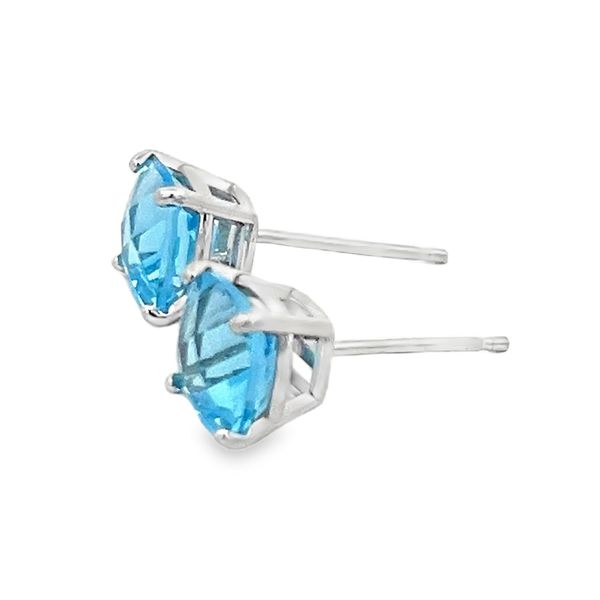 Estate - Blue Topaz Earrings Image 4 Flora Gems Decatur, IL