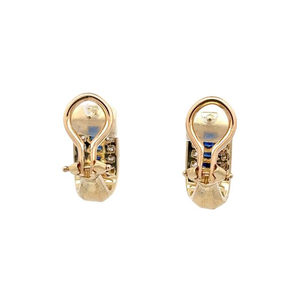 Estate - Sapphire and Diamond Earrings Image 3 Flora Gems Decatur, IL