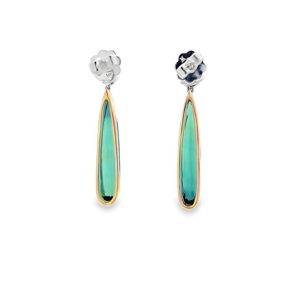 Estate - Tourmaline and Diamond Earrings Image 3 Flora Gems Decatur, IL