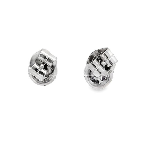 Estate - Sapphire and Diamond Earrings Image 3 Flora Gems Decatur, IL
