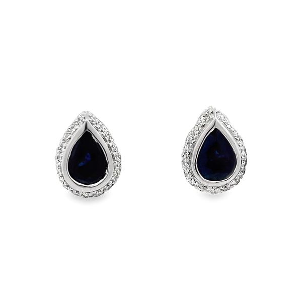 Estate - Sapphire and Diamond Earrings Flora Gems Decatur, IL