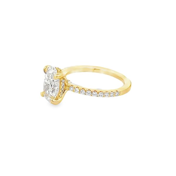 Estate - Lab Grown and Natural Diamond Engagment Ring Image 2 Flora Gems Decatur, IL