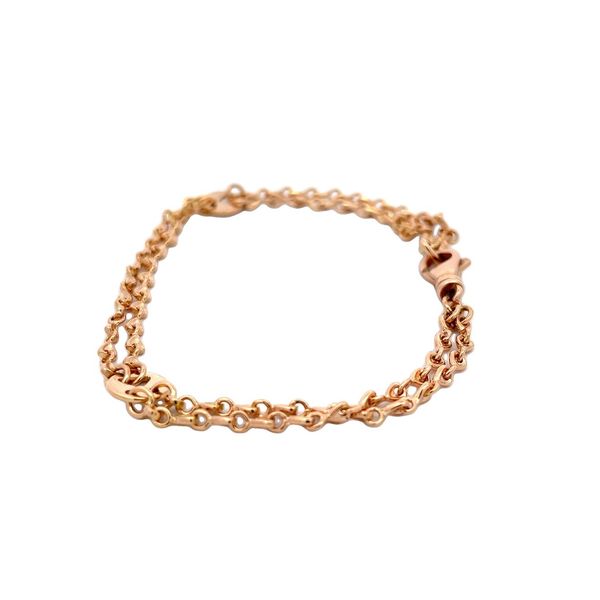 Estate - Rose Gold Double Strand Bracelet Image 2 Flora Gems Decatur, IL