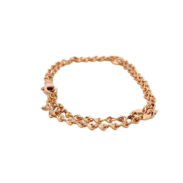 Estate - Rose Gold Double Strand Bracelet Image 4 Flora Gems Decatur, IL