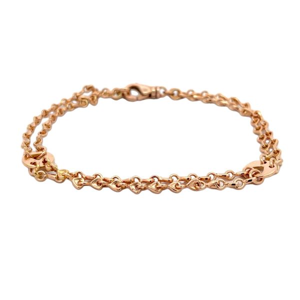 Estate - Rose Gold Double Strand Bracelet Flora Gems Decatur, IL