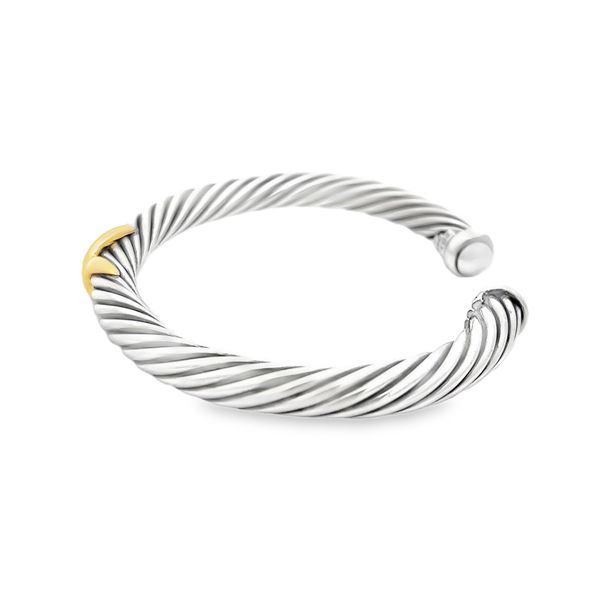 Estate - David Yurman Sterling Silver and Gold Bracelet Image 2 Flora Gems Decatur, IL