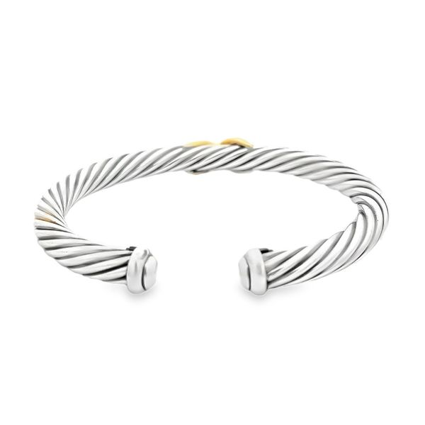 Estate - David Yurman Sterling Silver and Gold Bracelet Image 3 Flora Gems Decatur, IL