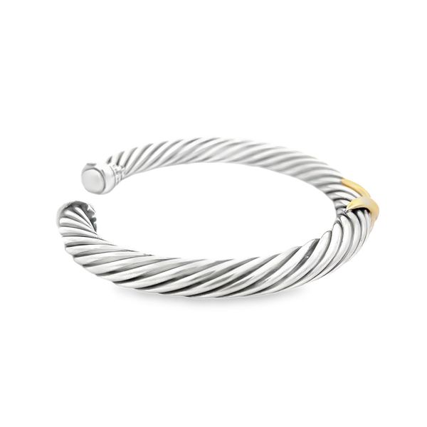 Estate - David Yurman Sterling Silver and Gold Bracelet Image 4 Flora Gems Decatur, IL