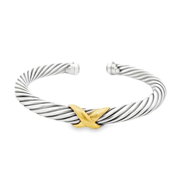 Estate - David Yurman Sterling Silver and Gold Bracelet Flora Gems Decatur, IL