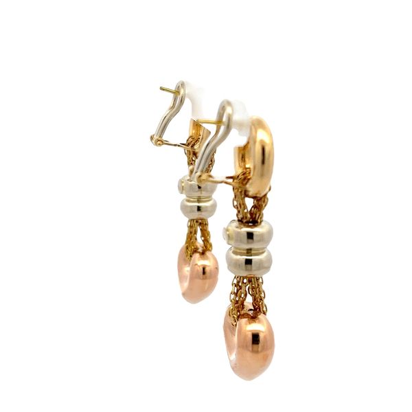 Estate - Tri-Color Gold Dangle Earrings Image 4 Flora Gems Decatur, IL