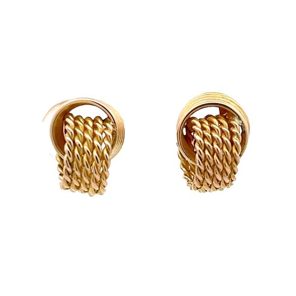 Estate - Gold Stud Earrings Flora Gems Decatur, IL