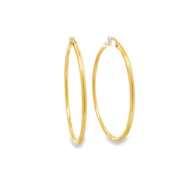 Estate - Gold Hoop Earrings Flora Gems Decatur, IL