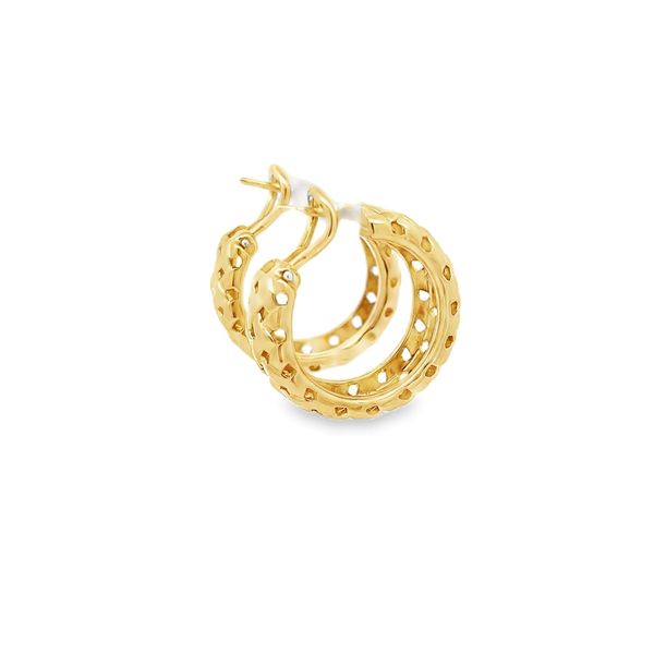 Estate - Gold Hoop Earrings Image 4 Flora Gems Decatur, IL