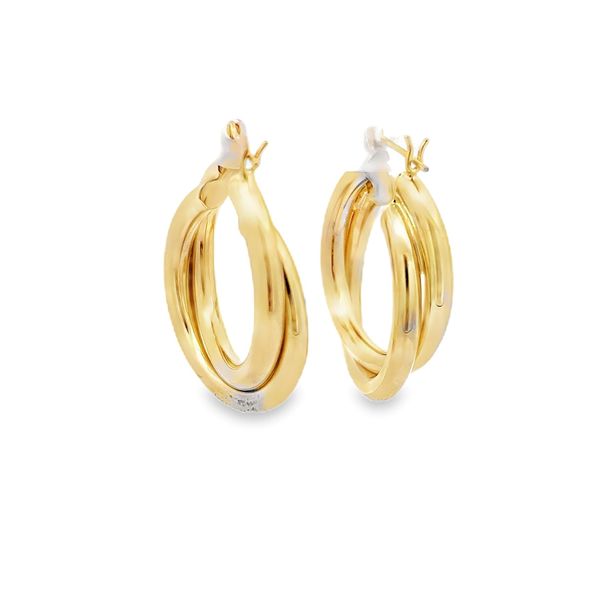 Estate - Gold Hoop Earrings Image 3 Flora Gems Decatur, IL