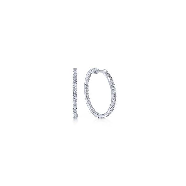 Diamond Inside Outside Hoop Earrings Flora Gems Decatur, IL