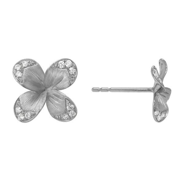 Diamond Flower Earrings Flora Gems Decatur, IL