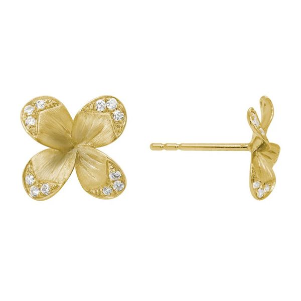 Diamond Flower Earrings Flora Gems Decatur, IL