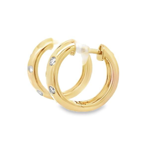 Diamond Hoop Earrings Image 2 Flora Gems Decatur, IL