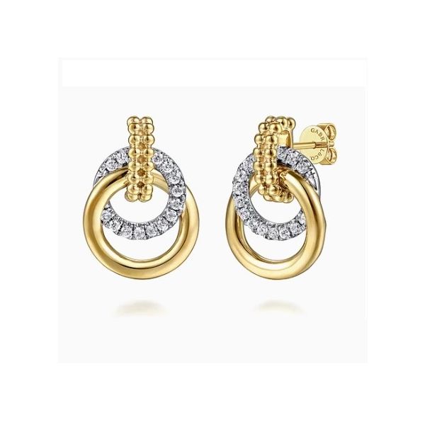 Diamond Double Circle Earrings Flora Gems Decatur, IL
