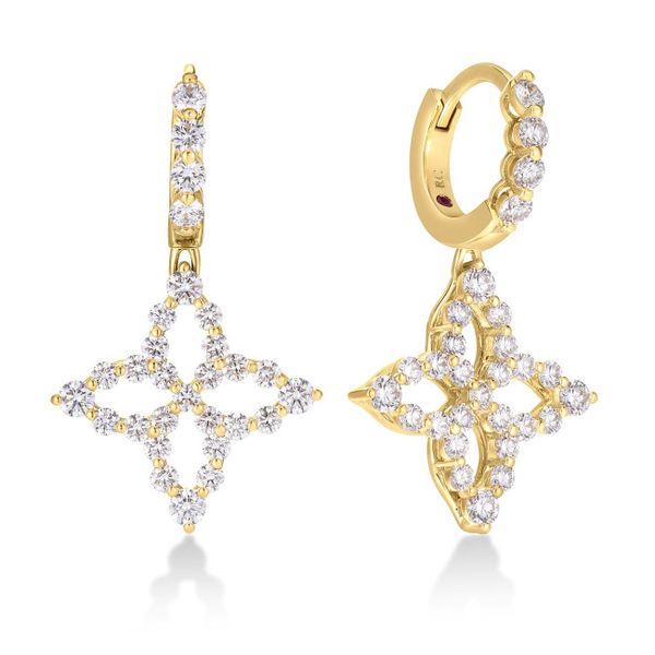 Roberto Coin Diamond Flower Earrings Flora Gems Decatur, IL