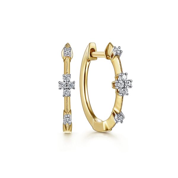 Diamond Hoop Earrings Flora Gems Decatur, IL