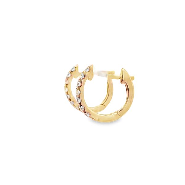 Diamond Hoop Earrings Image 2 Flora Gems Decatur, IL