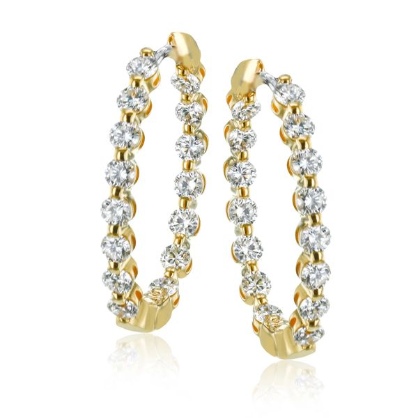 Simon G. Diamond Hoop Earrings Flora Gems Decatur, IL