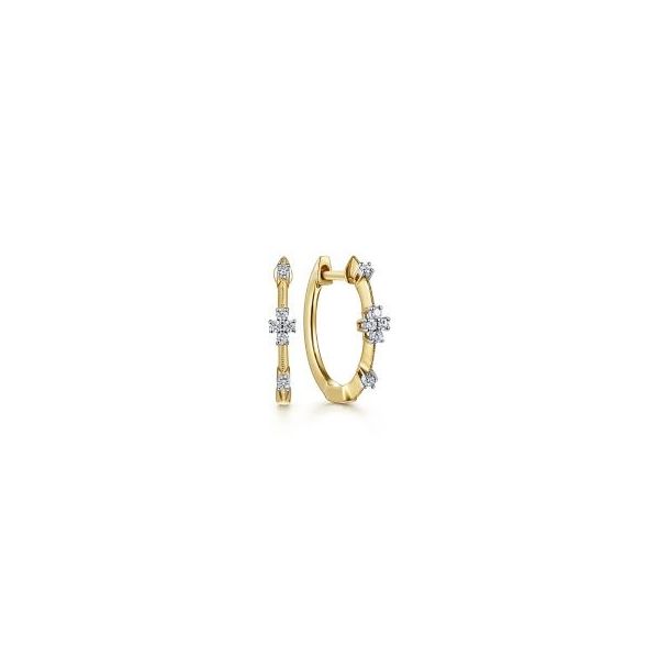 Diamond Hoop Earrings Flora Gems Decatur, IL
