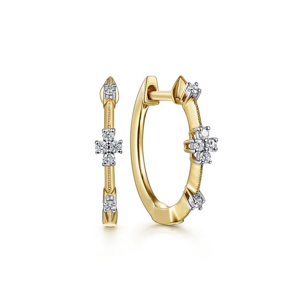 Diamond Hoop Earrings Flora Gems Decatur, IL