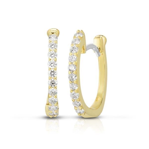 Roberto Coin Diamond Hoop Earrings Flora Gems Decatur, IL