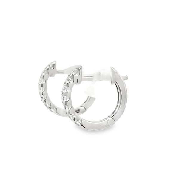 Diamond Hoop Earrings Image 2 Flora Gems Decatur, IL