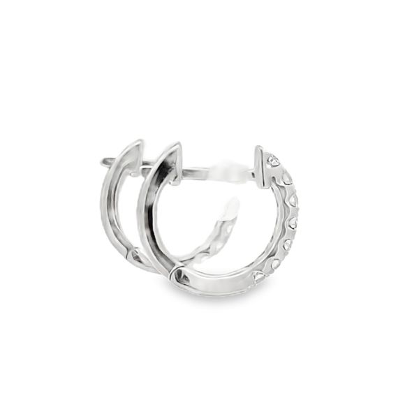 Diamond Hoop Earrings Image 4 Flora Gems Decatur, IL