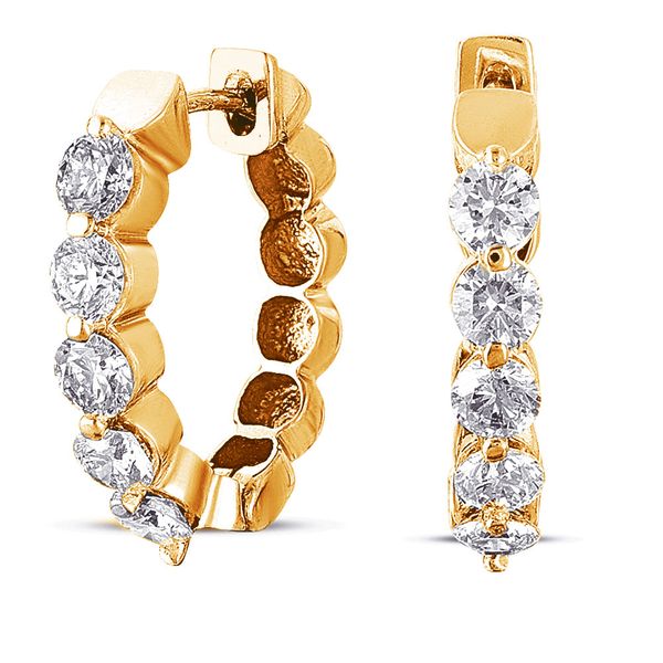Diamond Hoop Earrings Flora Gems Decatur, IL