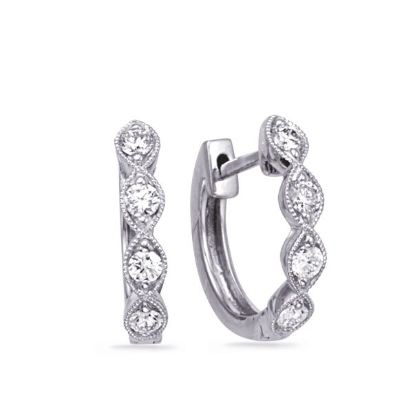Diamond Hoop Earrings Flora Gems Decatur, IL