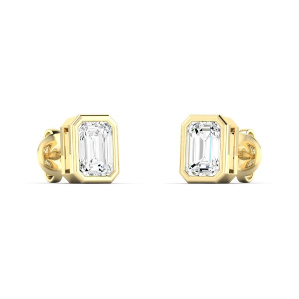 Lab Grown Diamond Earrings Image 4 Flora Gems Decatur, IL