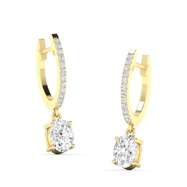 Lab Grown Diamond Earrings Image 3 Flora Gems Decatur, IL