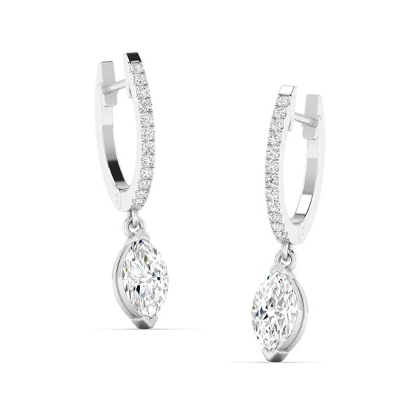 Lab Grown Diamond Earrings Image 3 Flora Gems Decatur, IL