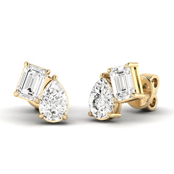 Lab Grown Diamond Earrings Image 2 Flora Gems Decatur, IL