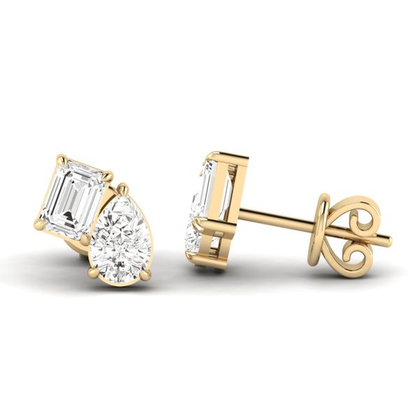 Lab Grown Diamond Earrings Image 3 Flora Gems Decatur, IL