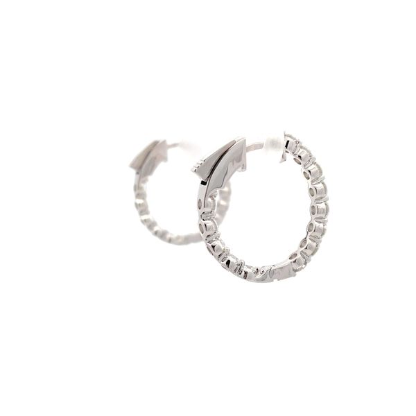 Lab Grown Diamond Hoop Earrings Image 4 Flora Gems Decatur, IL