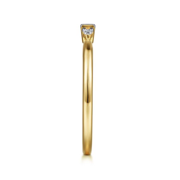 Blue Sapphire and Diamond Stackable Ring Image 4 Flora Gems Decatur, IL
