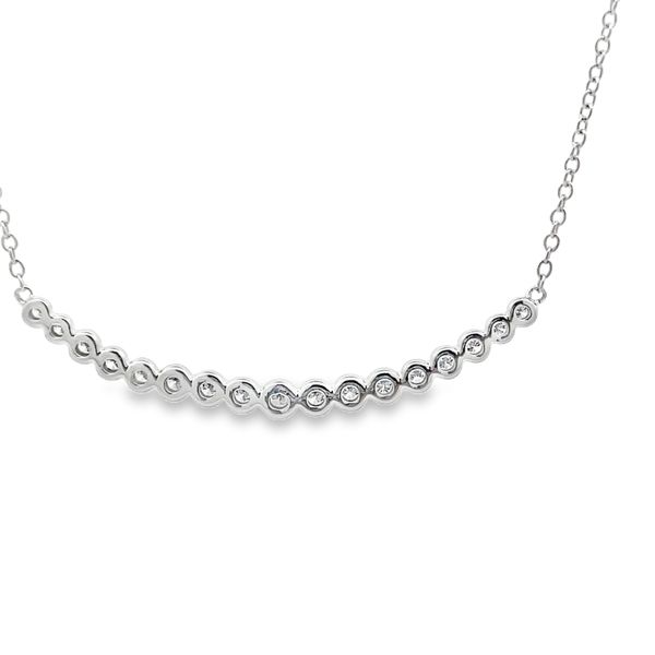 Lab Grown Diamond Bar Necklace Image 3 Flora Gems Decatur, IL