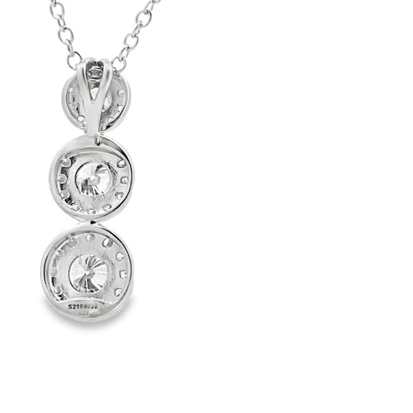 Lab Grown Diamond Cluster Necklace Image 3 Flora Gems Decatur, IL